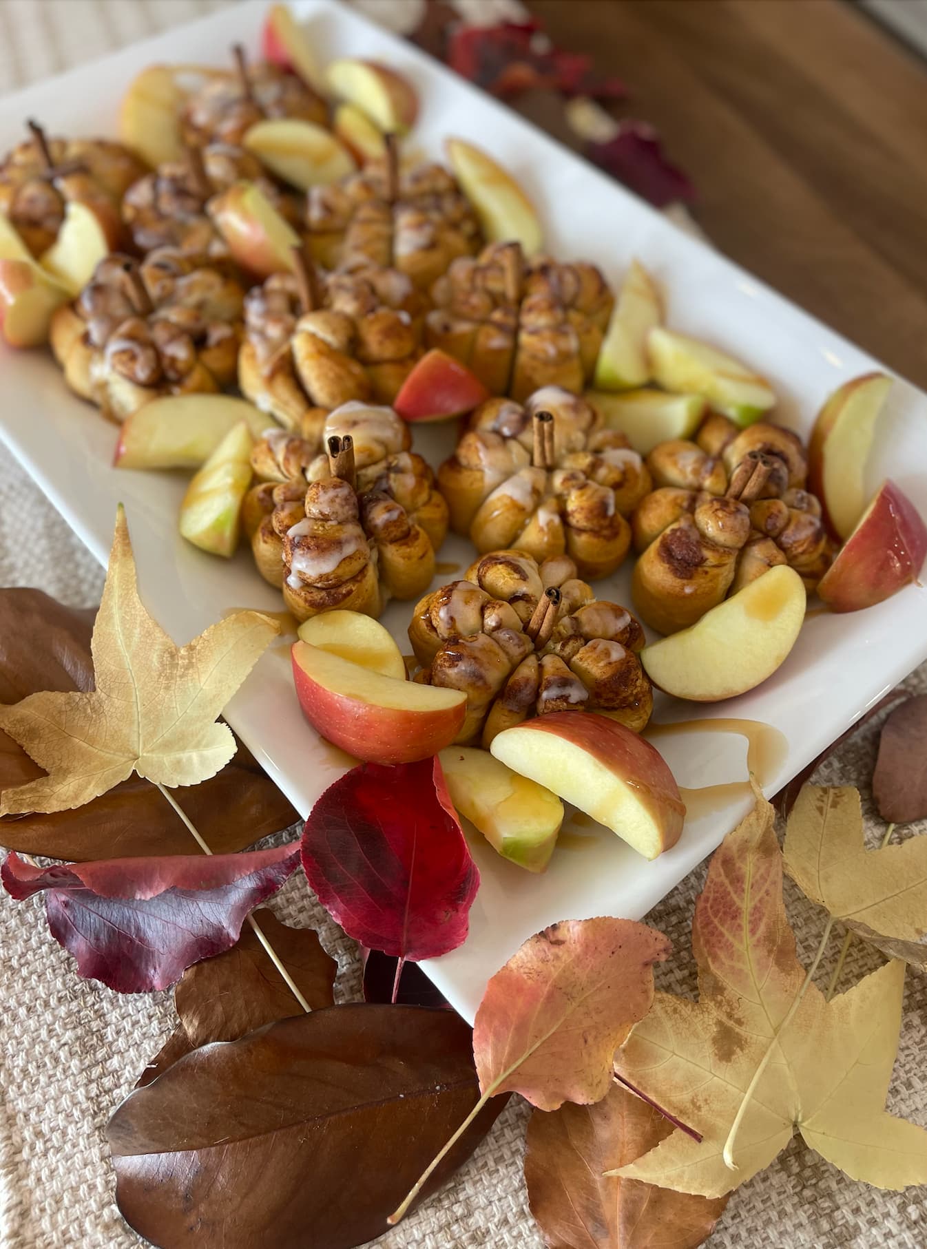 Pumpkin Shaped Cinnamon Rolls