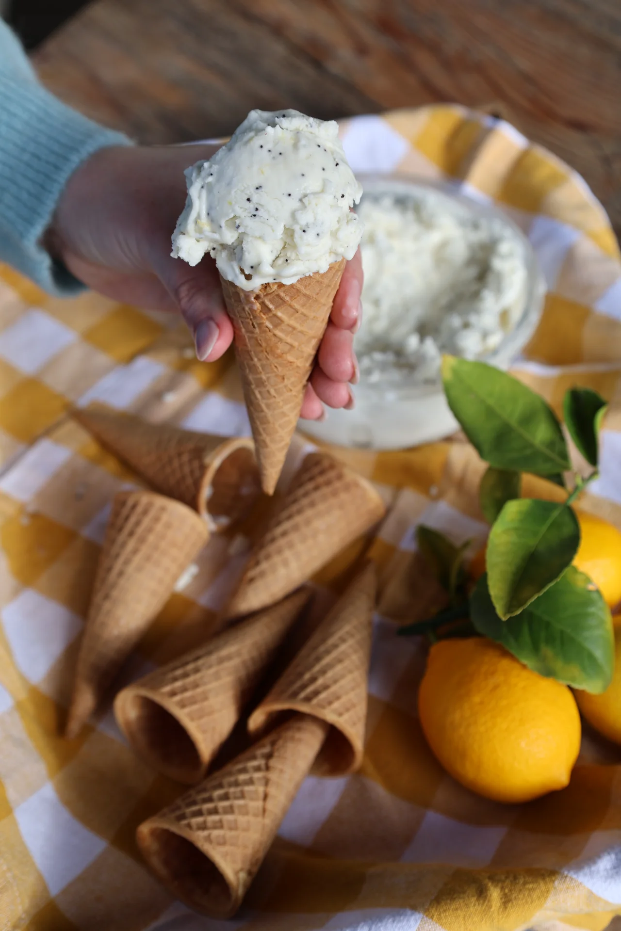 Lemon Poppy Seed Ice Cream