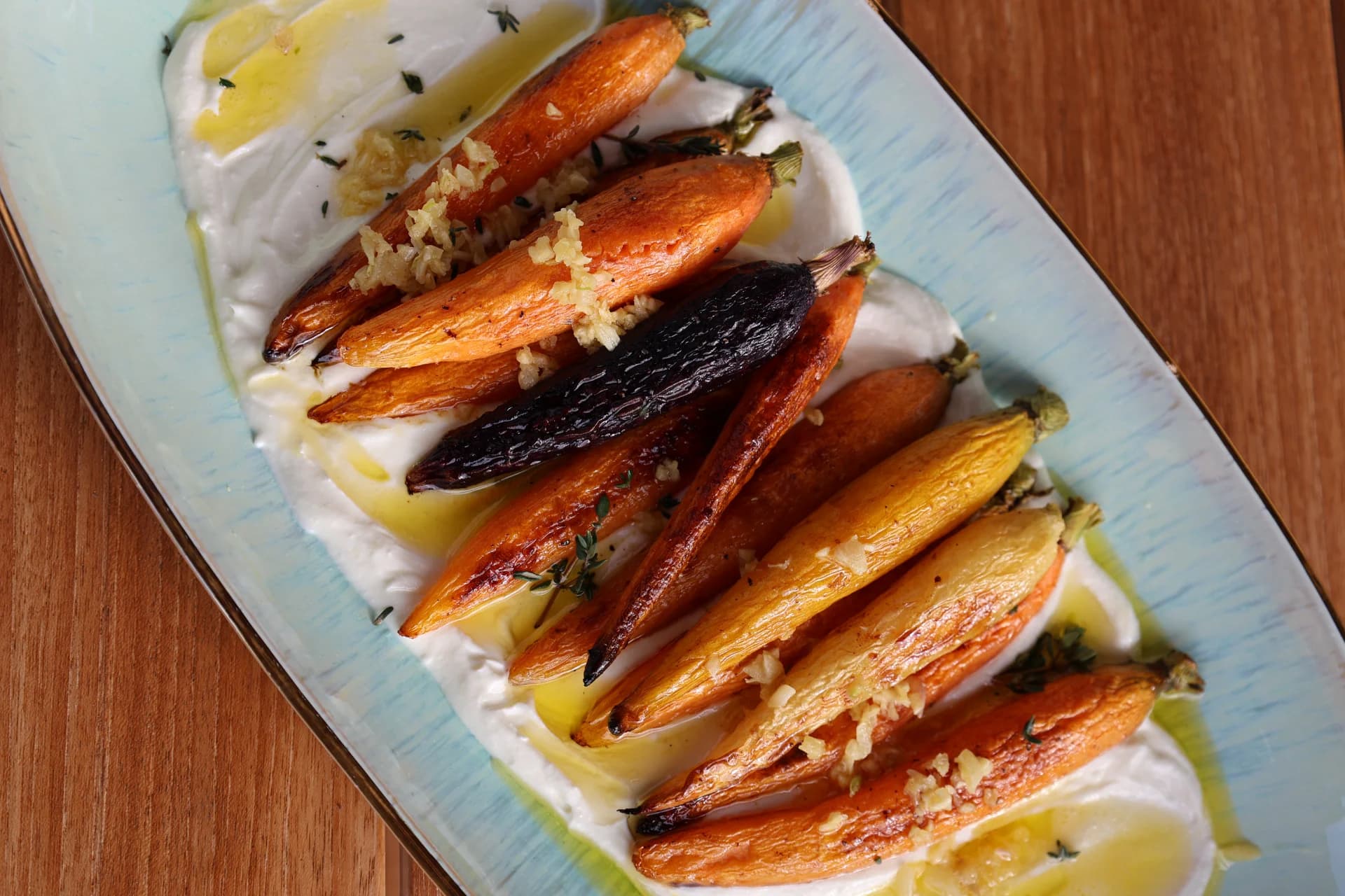 Roasted Carrots over Whipped Feta